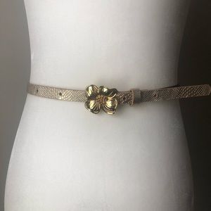 Lilly Pulitzer Gold Flower Belt - Small